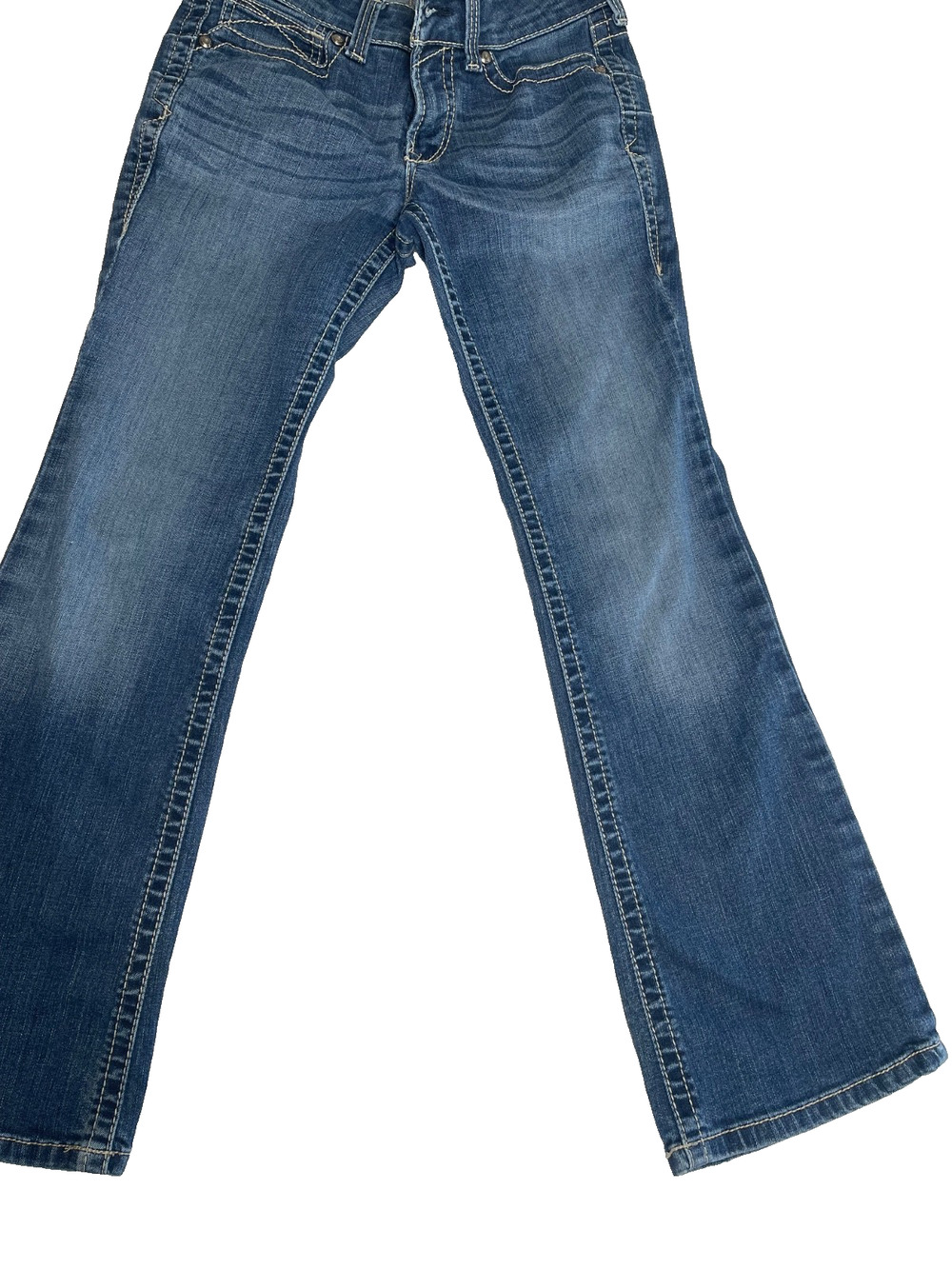 Jeans Size 27S ARIAT R.E.A.L Denim Bootcut Studded Pockets Mid-Rise VGUC